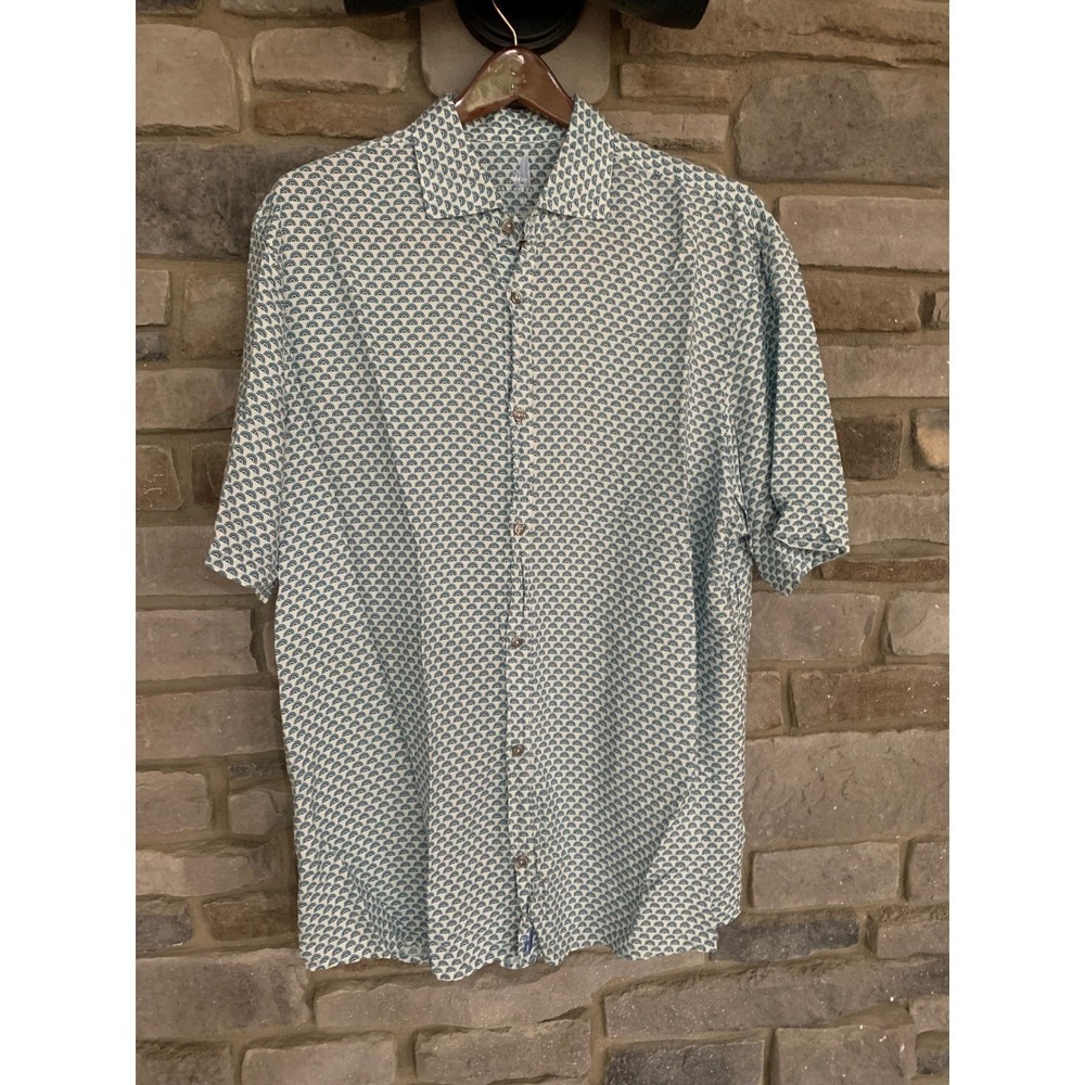 Johnnie-O Featherweight XL Luxe Printed Short Sleeve resort core Shirt - Picture 2 of 4